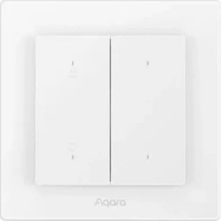 Kit de Interruptor de Sombra de Rolo AQARA H2 EU (DS-K02D) Interruptor de Sombra de Rolo com Zigbee e Rosca, Branco