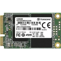 SSD|TRANSCEND|128 GB|mSATA|SATA 3.0|Velocità di scrittura 400 MByte/sec|Velocità di lettura 550 MByte/sec|MTBF 2000000 ore|TS128