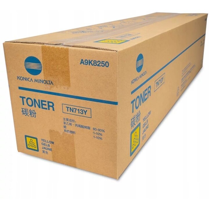Toner Amarelo Konica Minolta TN-713 A9K82D0 33.200 páginas Alto Rendimento bizhub C659 C759