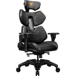 Cougar Terminator Ergonomic Gaming Chair Black/Orange PU Leather Mesh Backrest 4D Armrests
