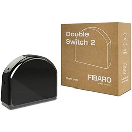 Fibaro FGS-223, Double Switch, relais intelligent, Z-Wave Plus, Noir