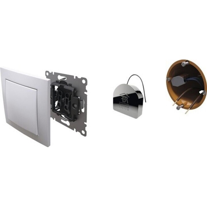 Fibaro Z-Wave FIBE FGS-213 Dimmer 2, controller a interruttore singolo con 2 prese, nero