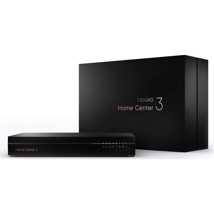 Fibaro Home Center 3 FGHC3, painel de controlo inteligente, WiFi, preto