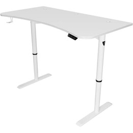 Arozzi Arena Gaming Desk Bianco 160x82cm Mousepad in microfibra a superficie piena Telaio in acciaio regolabile in altezza