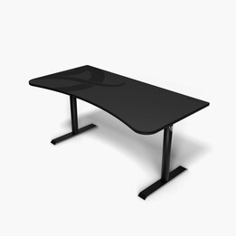 Arozzi Arena Gaming Desk Dark Grey Full Surface Microfiber Mousepad Height Adjustable Steel Frame