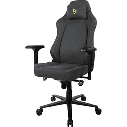 Arozzi PRIMO WOVEN FABRIC BL0002 Silla Gaming Golden Logo Negro/Gris Tejido 4D Reposabrazos Soporte lumbar ajustable