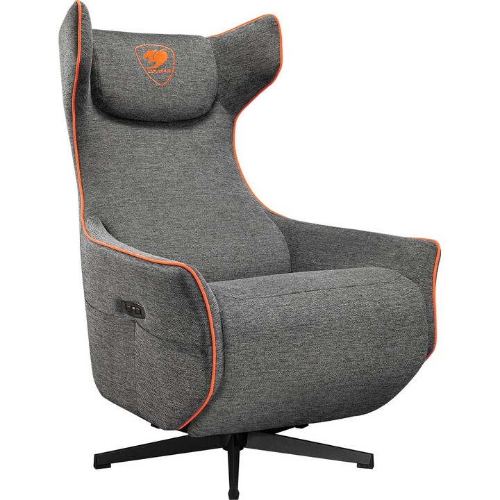 Cougar Magus Sofá Gaming Gris/Naranja 150kg Carga Reclinado Eléctrico Gravedad Cero