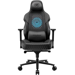 Cougar NxSys Aero Gaming Chair Nero Mesh traspirante 200mm ARGB Ventola di raffreddamento 3D Braccioli reclinabili 160kg Carico 
