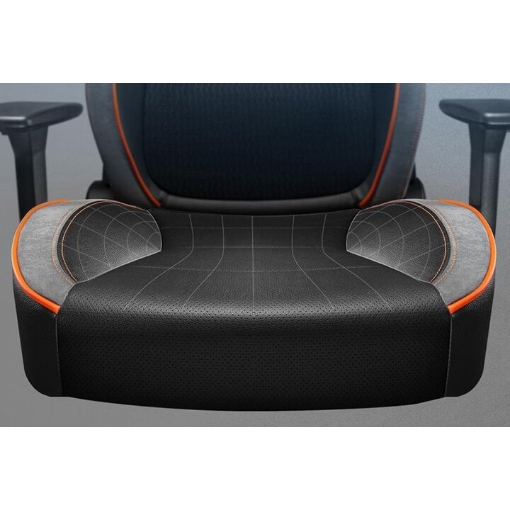 Cougar NxSys Aero Gaming Chair Schwarz/Orange Atmungsaktives Mesh ARGB Cooling Fan 3D Armlehnen 150° Recline 160kg Last Magnetis