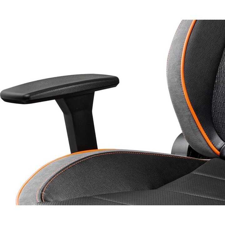 Cougar NxSys Aero Silla Gaming Negro/Naranja Malla transpirable ARGB Ventilador 3D Reposabrazos 150° Reclinable 160kg Carga Almo