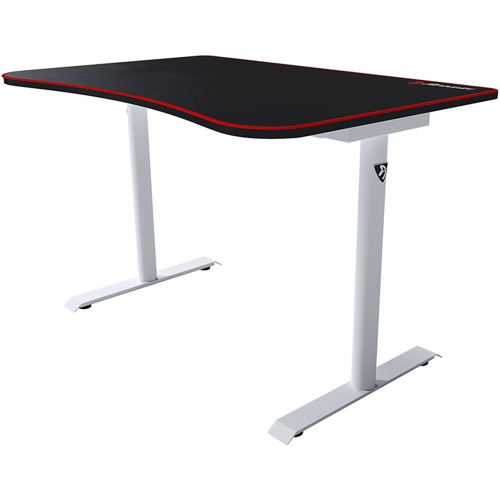Arozzi Arena Fratello Weiß Gaming Desk 114x76cm Feste Höhe 72,5cm Volle Oberfläche Microfiber Mousepad Stahl