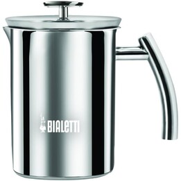 Bialetti Cappuccinatore Steel, Mousseur à lait manuel, 330ml, acier inoxydable