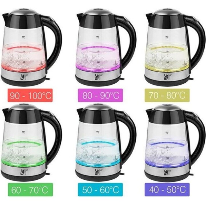 Bollitore elettrico LAFE CEG015 1,7 L 2200 W Trasparente