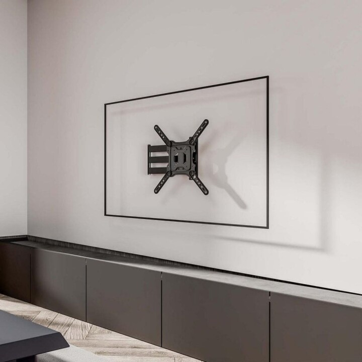 AISENS WT65TSLE-383 Swivel Tilt Level Wall Mount 23-65" 35kg VESA 400x400mm Black Steel