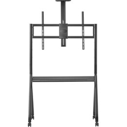 AISENS FT86FE-369 Bodenständer für 55–100 Zoll Fernseher bis 120 kg mit Rollen und Ablage