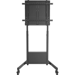 Supporto da pavimento AISENS PRO con ruote contrappeso per TV da 60-100", capacità 90 kg, altezza regolabile, nero