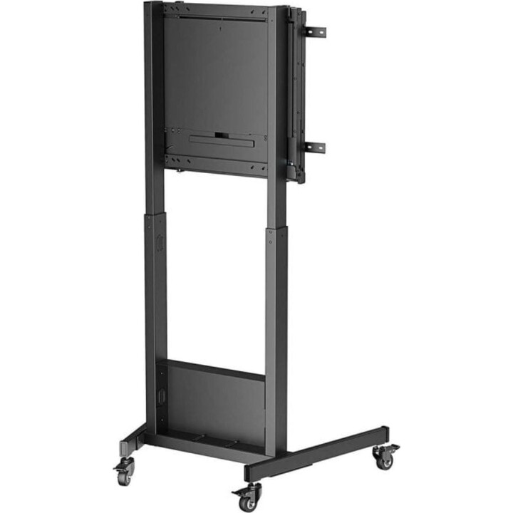 Suporte de chão AISENS PRO com rodas de contrapeso para TVs de 60-100", capacidade 90kg, altura ajustável, preto