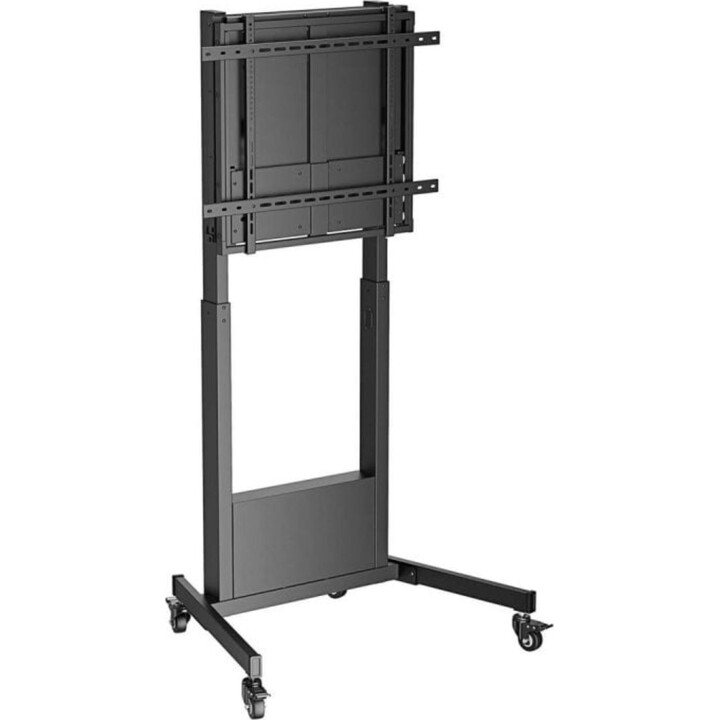 AISENS PRO Floor Stand with Counterweight Wheels for 60-100" TVs, 90kg Capacity, Adjustable Height, Black