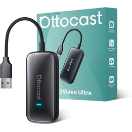 Ottocast Play2Video Ultra - Adaptador sem fios Apple Carplay, Android Auto