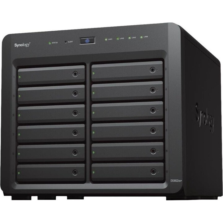 Serveur NAS DS3622xs+ Intel Xeon D-1531 16 GB RAM Serveur NAS DS3622xs+ Intel Xeon D-1531 16 GB RAM, Noir
