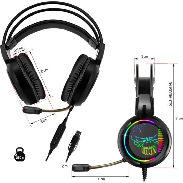 Spirit of Gamer Elite H10 Gaming Headset RGB 7.1 Black