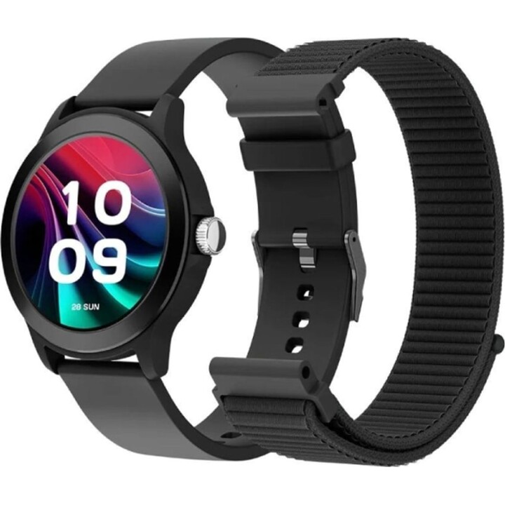 Montre connectée SPC Smartee Duo Vivo 2 9655N, notifications, fréquence cardiaque, noir, bracelet supplémentaire inclus