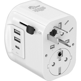 Muvit For Change MCADP0006 Caricabatterie da muro universale/Presa di corrente universale/1xUSB Type-C/2xUSB/15W