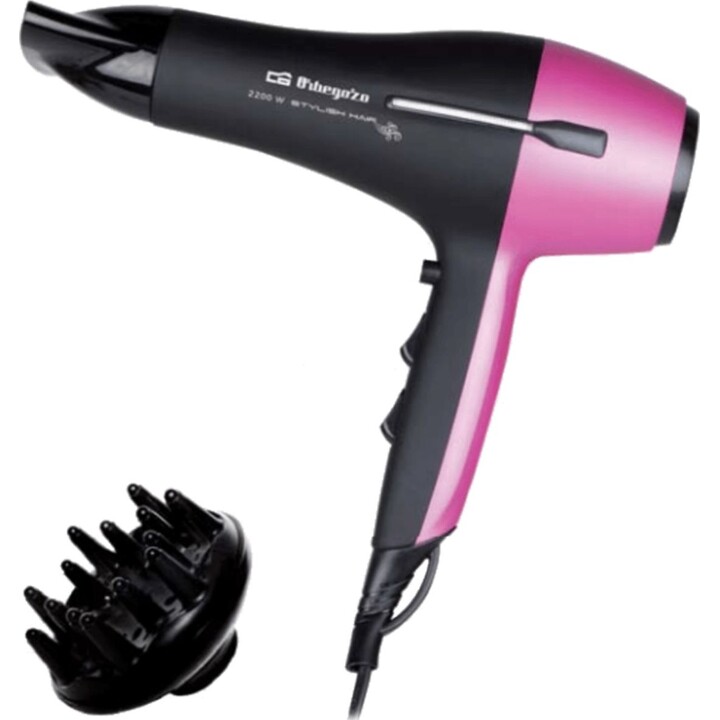 SÈCHE-CHEVEUX PROFESSIONNEL ORBEGOZO SE-2320 - 1800-2200W - 2 PUISSANCES - 3 NIVEAUX DE TEMPÉRATURE ET D'AIR FROID - DIFFUSE