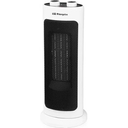 Orbegozo CR 5033, Calefactor Cerámico 2000W con Bajo Nivel Sonoro y Sistema de Protección contra Vuelco, Negro