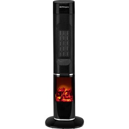 Orbegozo CR 5039, Aquecedor de cerâmica 2000W com 2 níveis de aquecimento e design compacto e funcional para casa, preto