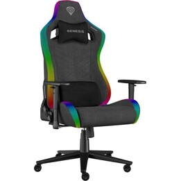 Chaise de jeu ergonomique Genesis Trit 660 RGB, capacité de poids de 150 kg, tissu respirant, rétroéclairage et réglages avancés
