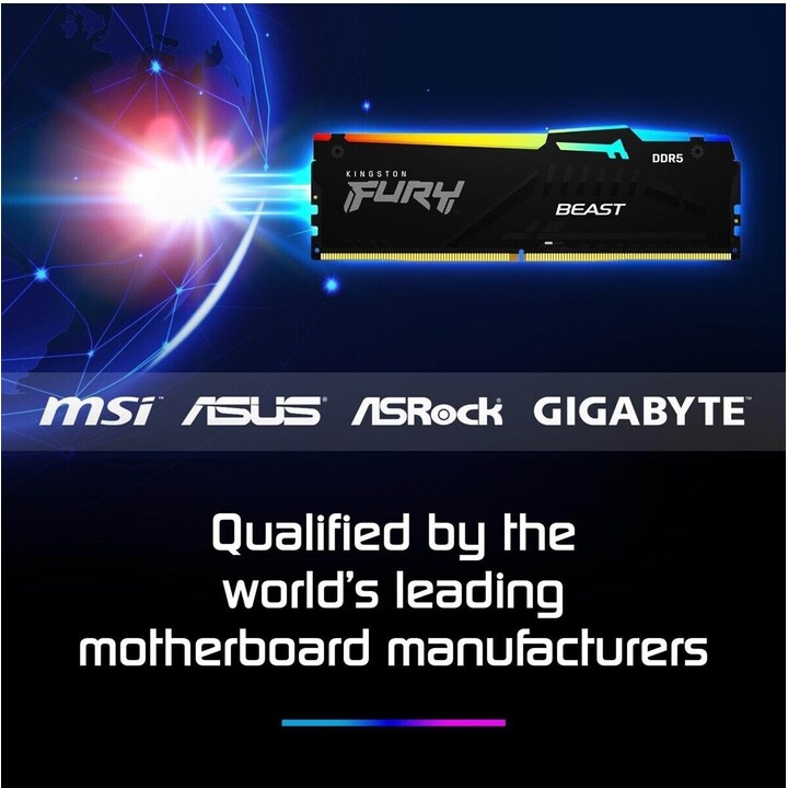Kingston Technology Fury Beast Modulo Memoria Rgb 64 Gb 2 x 32 Gb Ddr5 Ecc