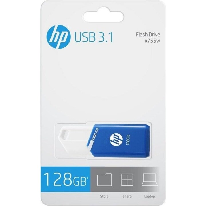 Unidade flash USB HP 3.0 128GB X755W HPFD755W-128, azul