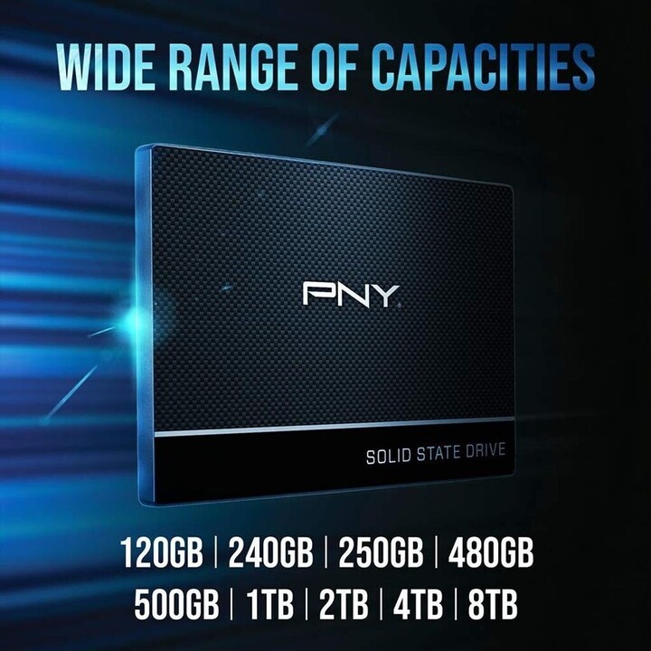 PNY CS900-2 TB, 2.5" Internal SSD, SATA 6Gb/s - 2.5", Internal, 550 MB/s Read, 530 MB/s Write, 3D NAND