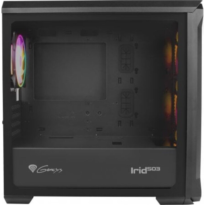 Genesis Irid 503 ARGB PC Tower with Tempered Glass and USB 3.0