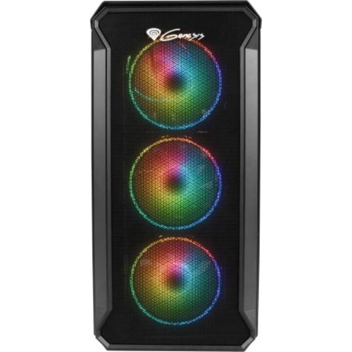 Genesis Irid 503 ARGB PC Tower with Tempered Glass and USB 3.0