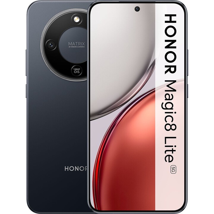 Honor Magic8 Lite 5G, 8 Go 512 Go, 6,79 AMOLED, 7 500 mAh, noir