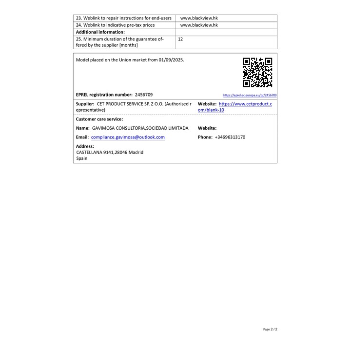 Blackview XPLORE 2 5G, 12 Go 256 Go, 6,73 AMOLED, 20 000 mAh, 120 W, double SIM, noir