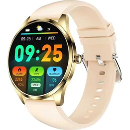 TN99 Smartwatch mit goldfarbenem AMOLED-Silikonarmband, 1,43 Zoll
