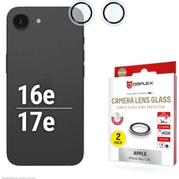 Displex Anillos individuales de protección de cámara premium para iPhone 16e/17e