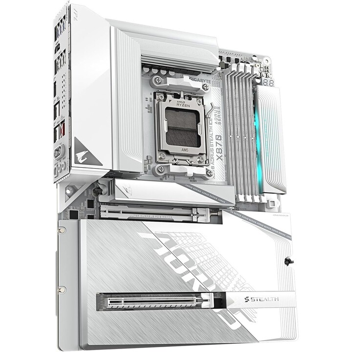 Gigabyte X870 AORUS STEALTH ICE Socket AM5 AMD X870 Ryzen 9000 Series Scheda madre ATX Bianco