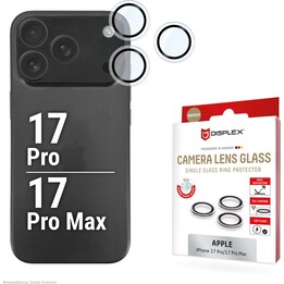 Anéis de proteção de câmera individual Displex Premium para iPhone 17 Pro/17 Pro Max
