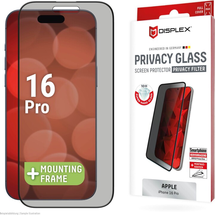Displex Privacy Displayschutzfolie für iPhone 16 Pro