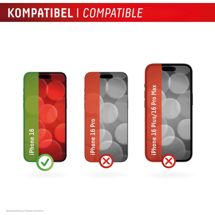 Proteggi schermo Displex per iPhone 16 (2D) + custodia