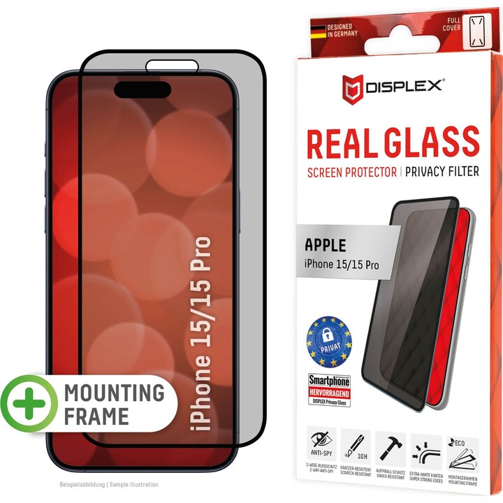 Proteggi schermo privacy Displex per iPhone 15 e iPhone 15 Pro