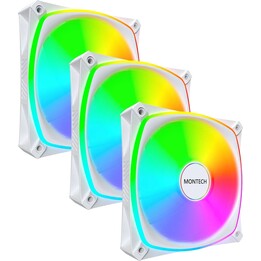 Ventola per case Montech 3-in-1 120mm/RX120 Pro, bianca