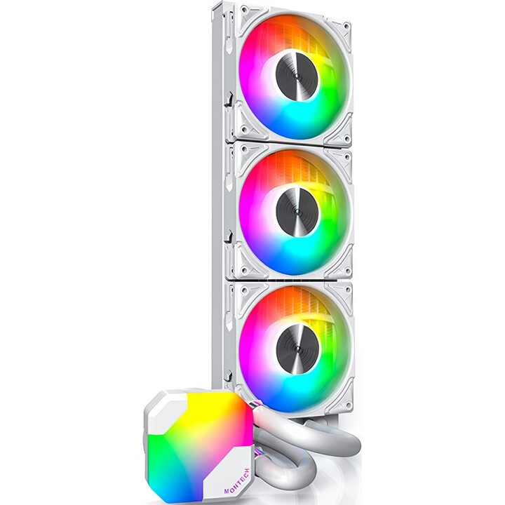 Montech Multi-Connection CPU-Kühler Weiß/Hyperflow ARGB 360 (W)