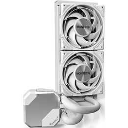 Montech 240W Silent Multi-Connection CPU-Kühler, Weiß/Hyperflow