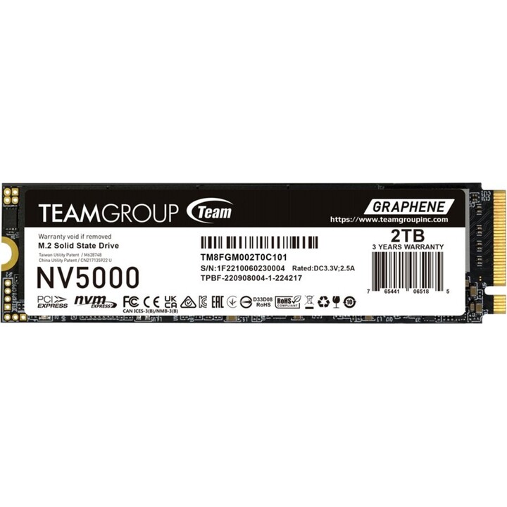 SSD NVMe Team Group NV5000 2 To PCIe Gen4 x4