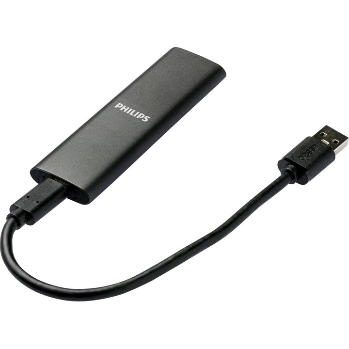 Philips FM02SS030P 2TB USB 3.2 Gen 1 External Solid State Drive SSD Space Gray